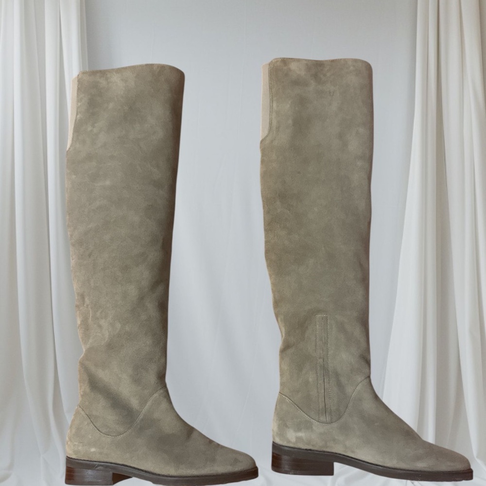 Stuart Weitzman Taupe Over the Knee Boots Brand New